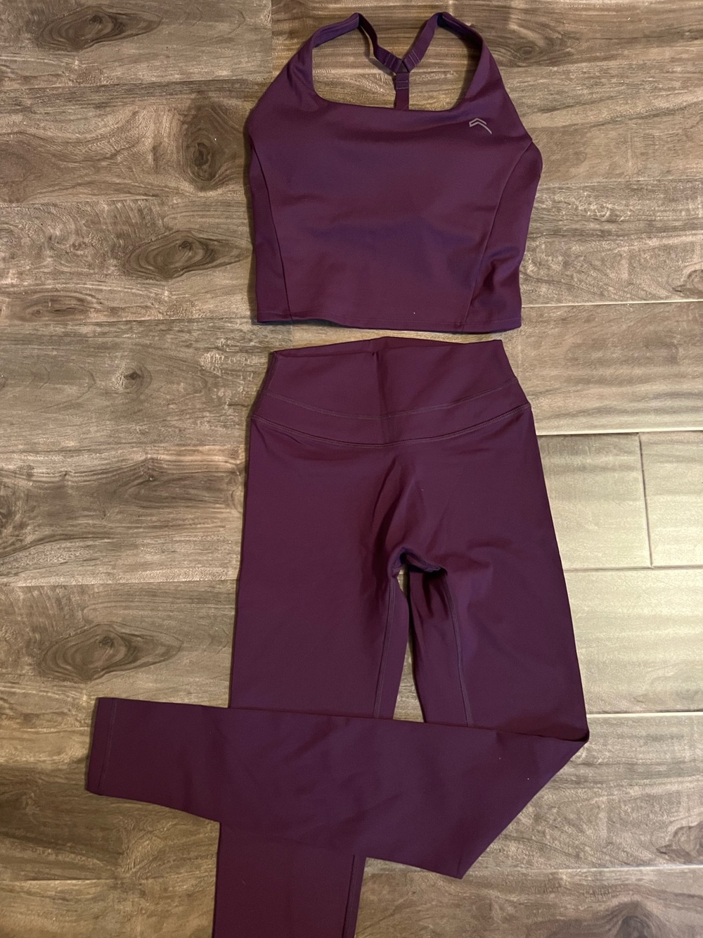 Oner Active Plum Racerback Crop Tank Top - Deep Purple